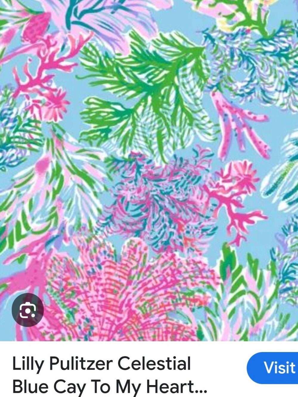 LILLY PULITZER Buttercup Knit Celestial Blue-Cay to My Heart Scalloped Hem Short - Picture 5 of 8